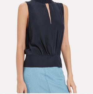 White House Black Market Keyhole Black Top Size Large